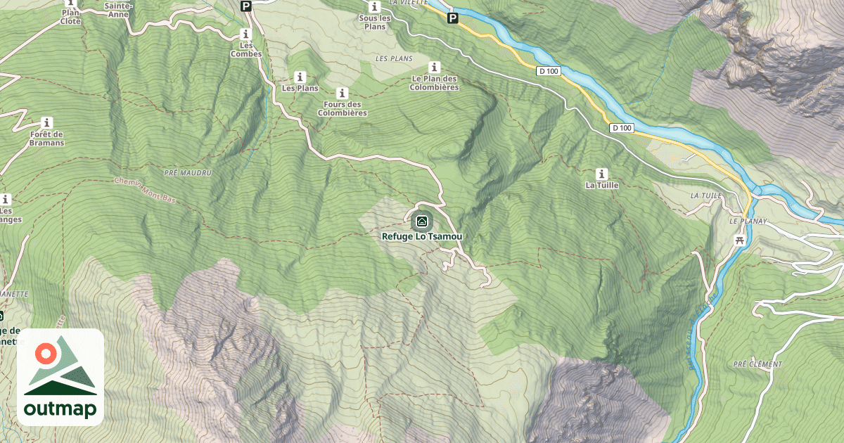 Map of Refuge Lo Tsamou