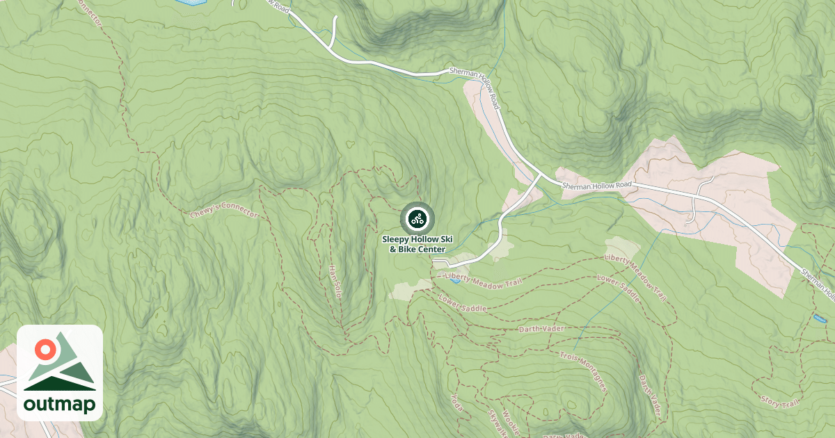 Map of Sleepy Hollow Ski & Bike Center