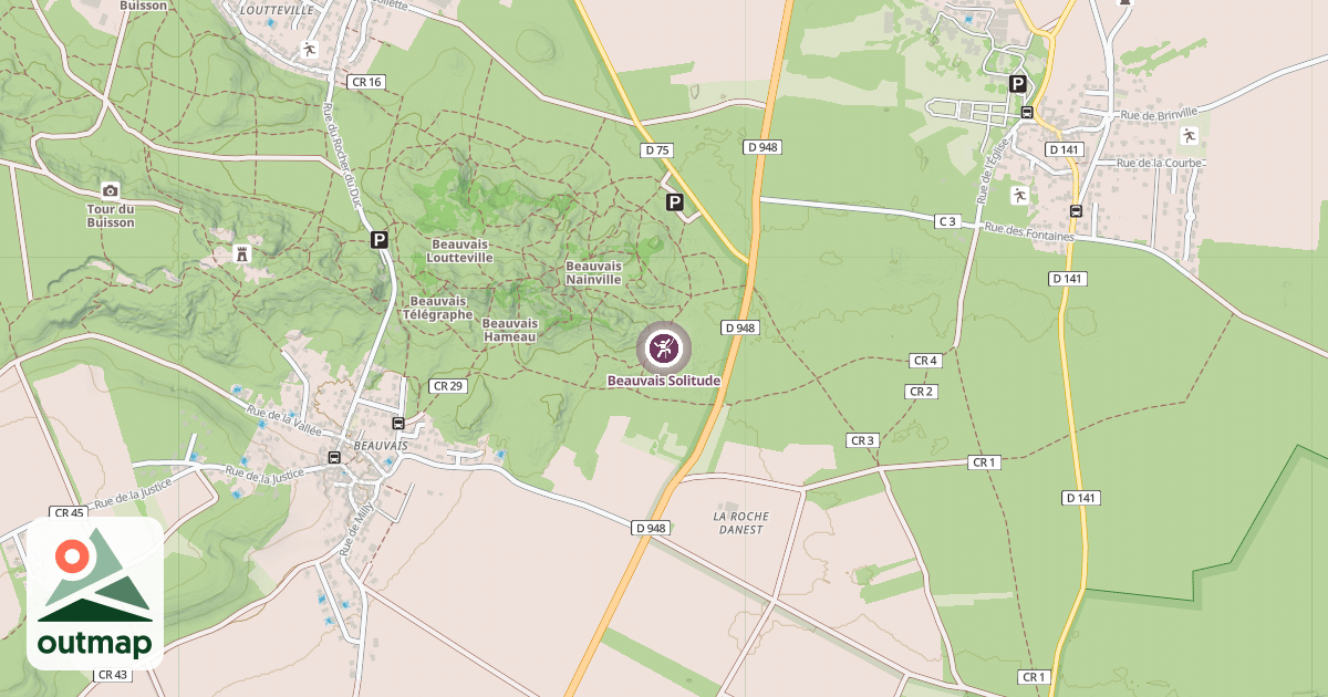 Map of Beauvais Solitude