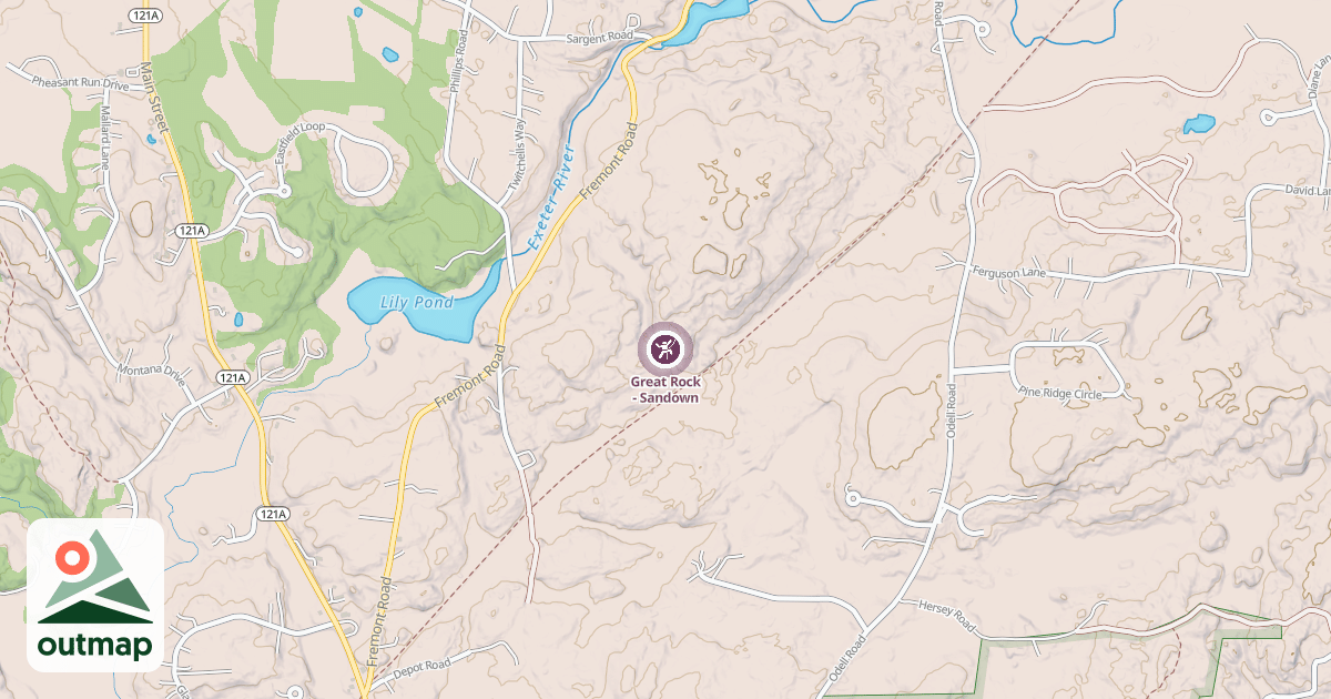 Map of Great Rock - Sandown