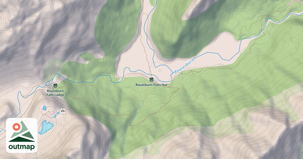 Map of Routeburn Flats Hut