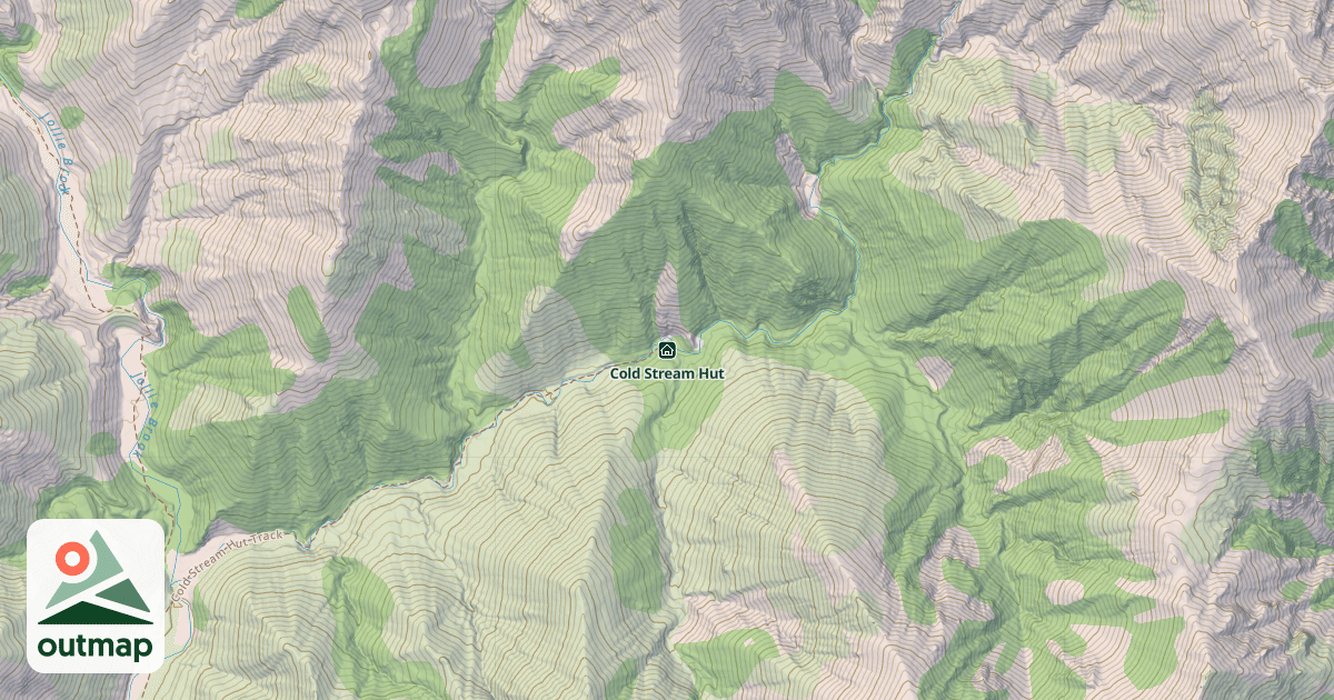 Map of Cold Stream Hut