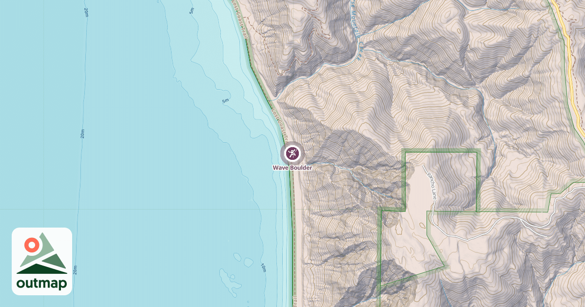 Map of Wave Boulder