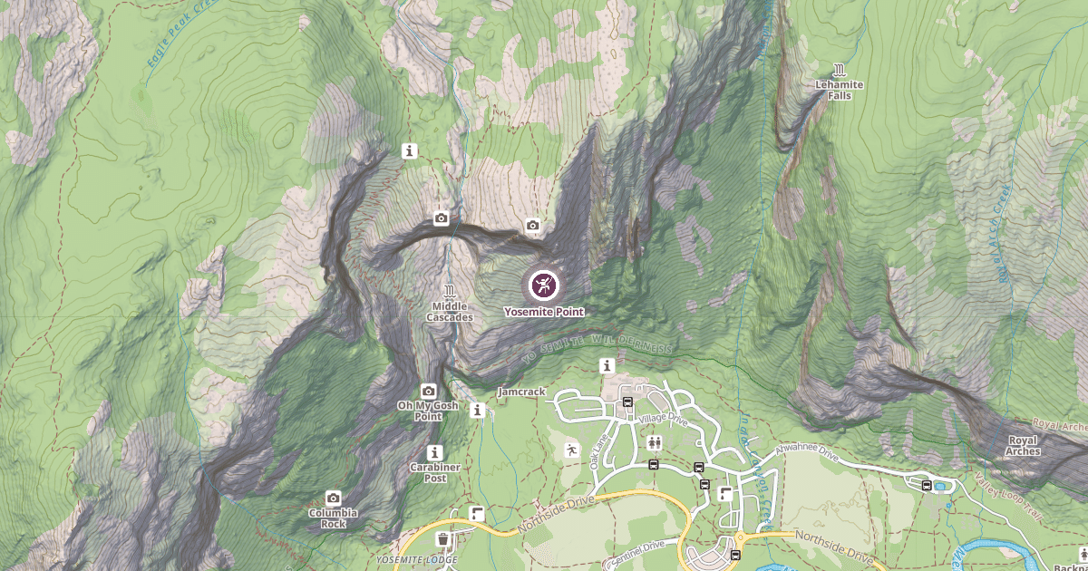 Map preview of Yosemite Point