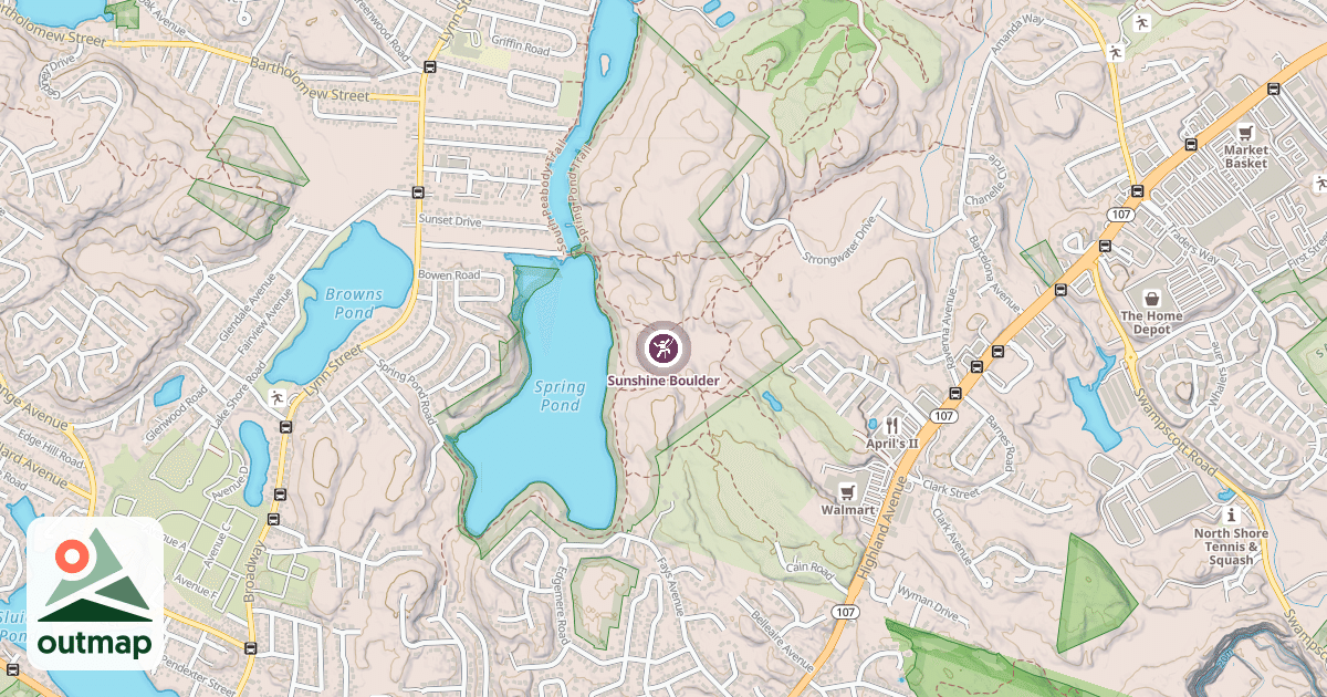 Map of Sunshine Boulder
