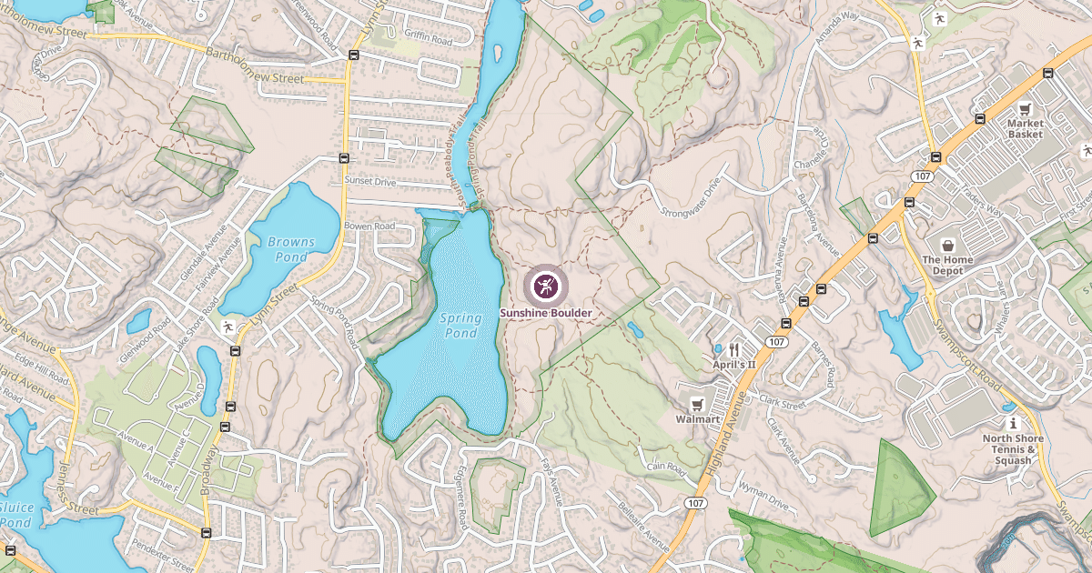 Map preview of Sunshine Boulder