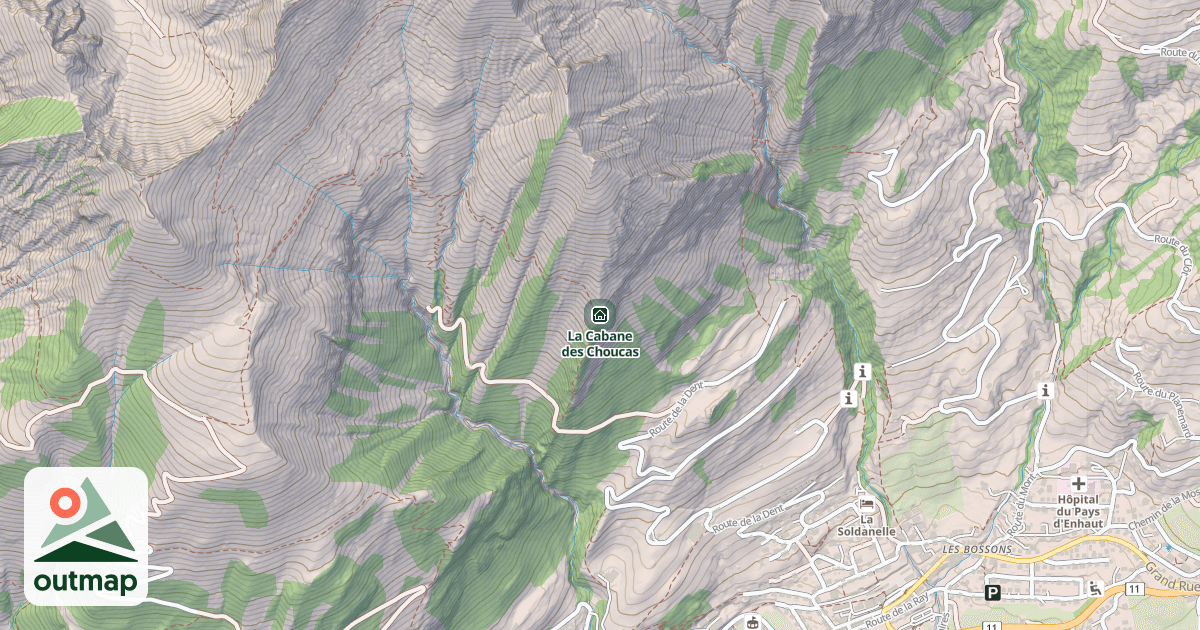 Map of La Cabane des Choucas