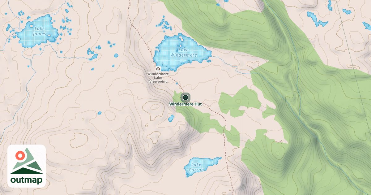 Map of Windermere Hut
