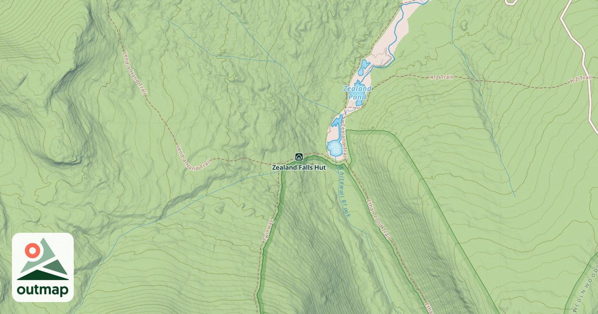 Map of Zealand Falls Hut