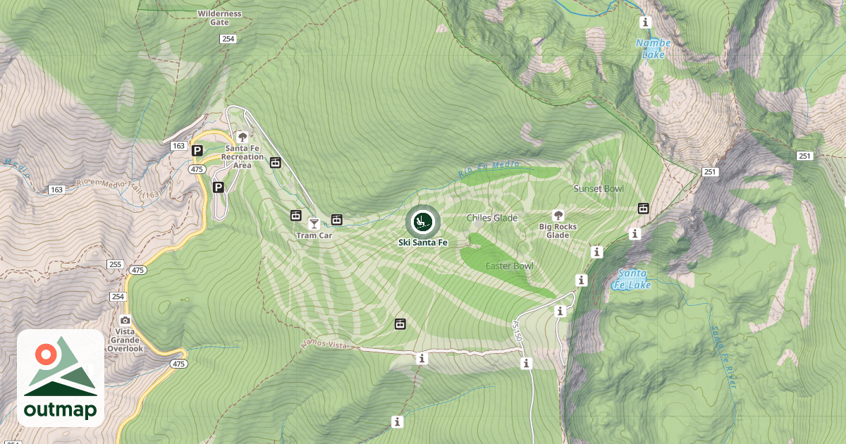 Map of Ski Santa Fe