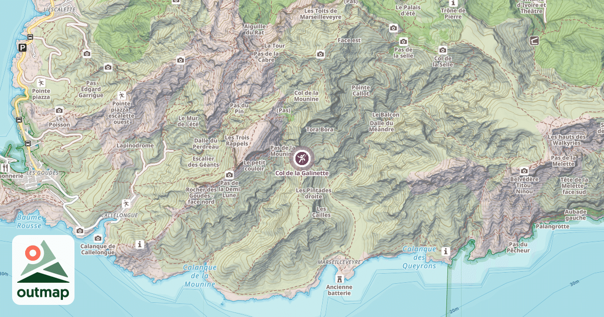 Map of Col de la Galinette