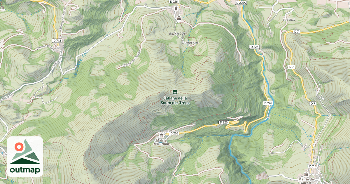 Map of Cabane de la Soum des Trées