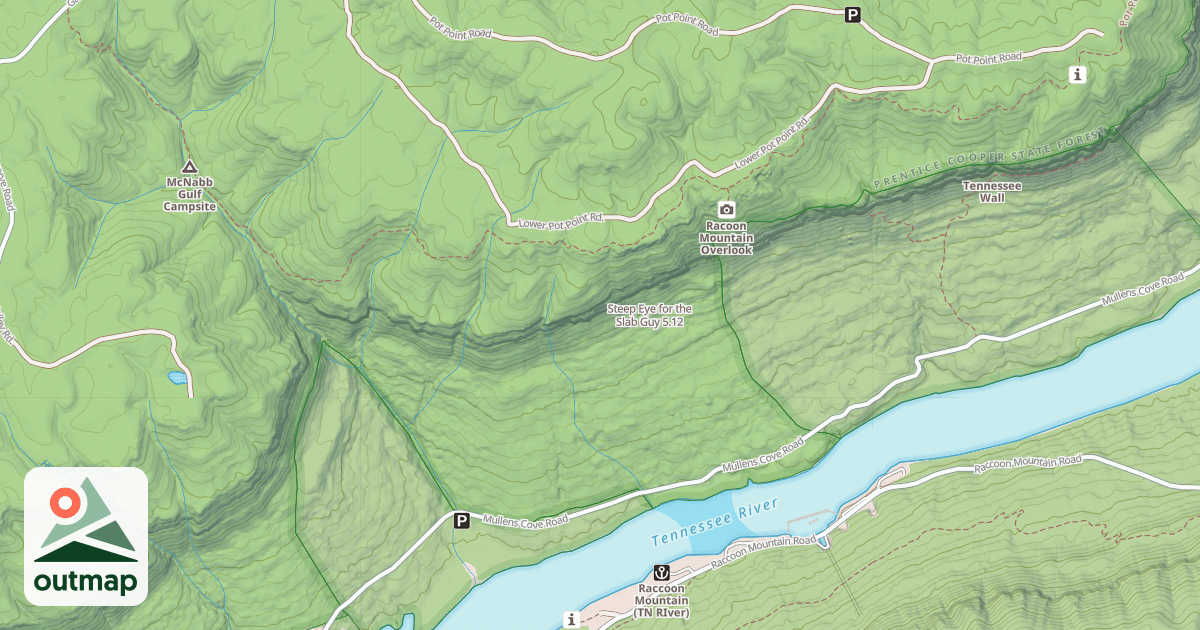 Map of Steep Eye for the Slab Guy