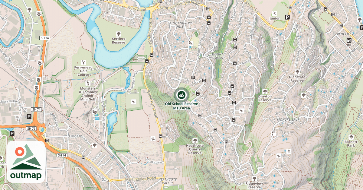 Map of Old School Reserve MTB Area