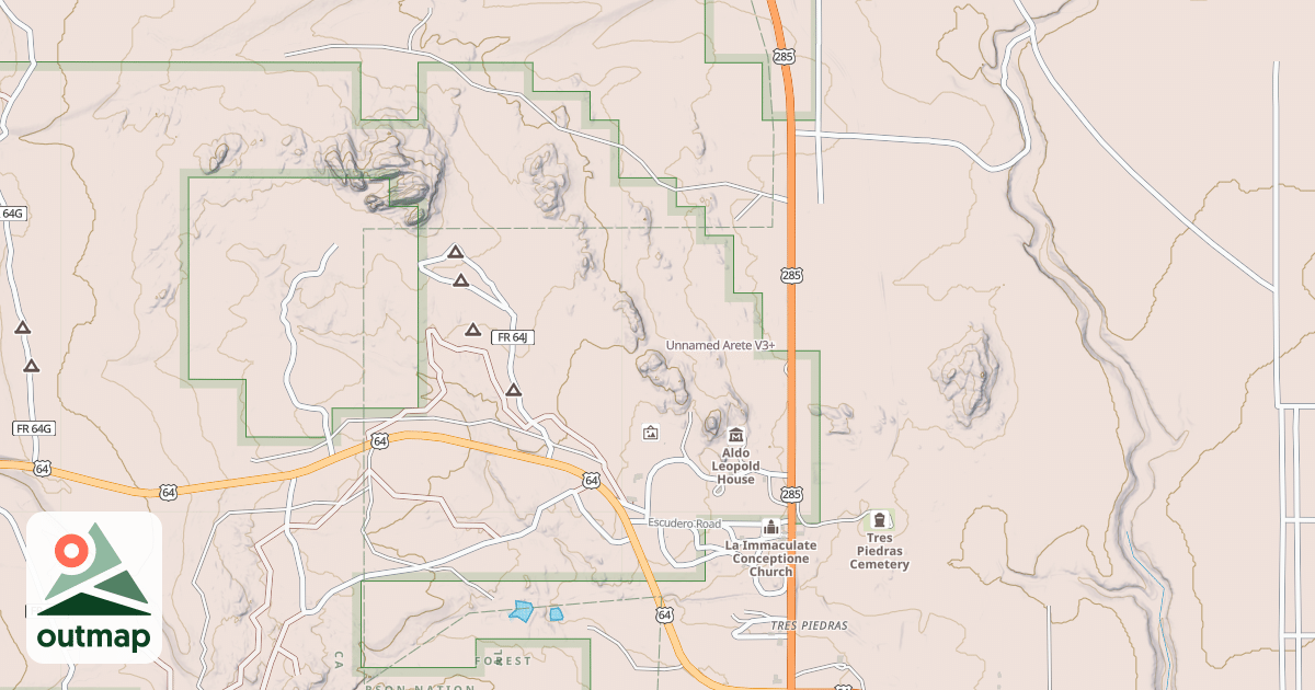 Map of Unnamed Arete