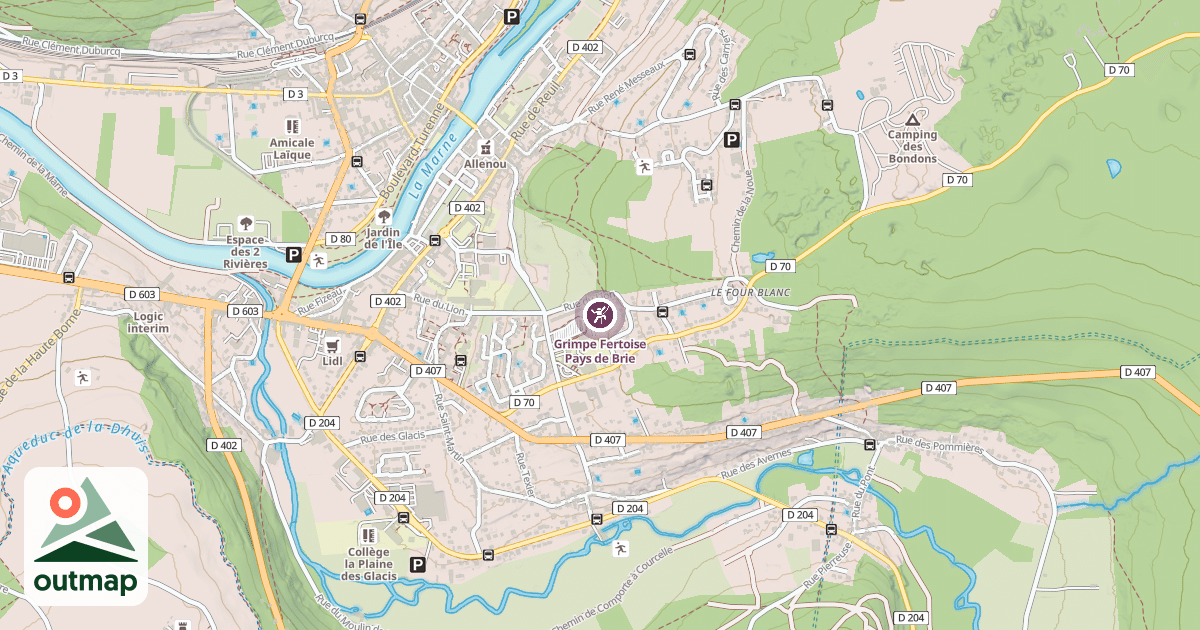 Map of Grimpe Fertoise Pays de Brie