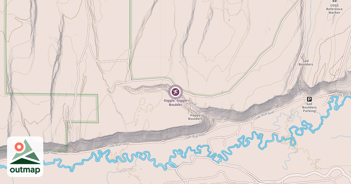Map of Giggle, Giggle Boulder