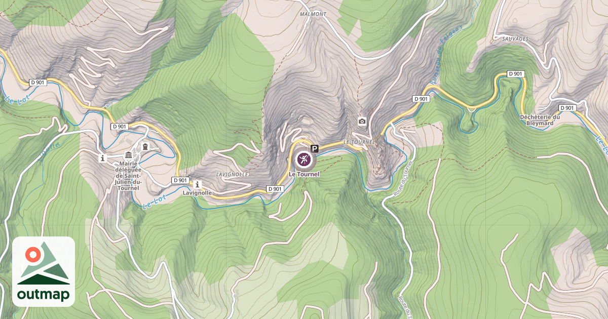 Map of Le Tournel