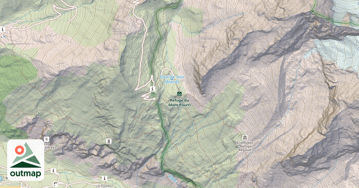 Map of Refuge du Mont Pourri