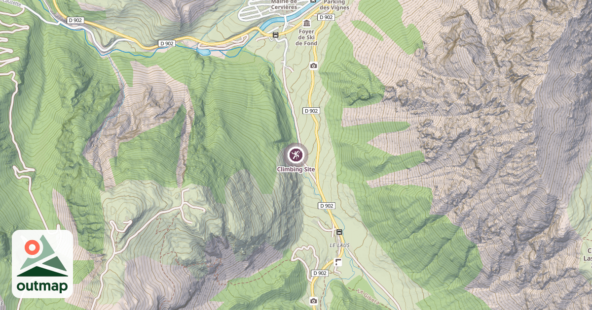 Map of Climbing Site