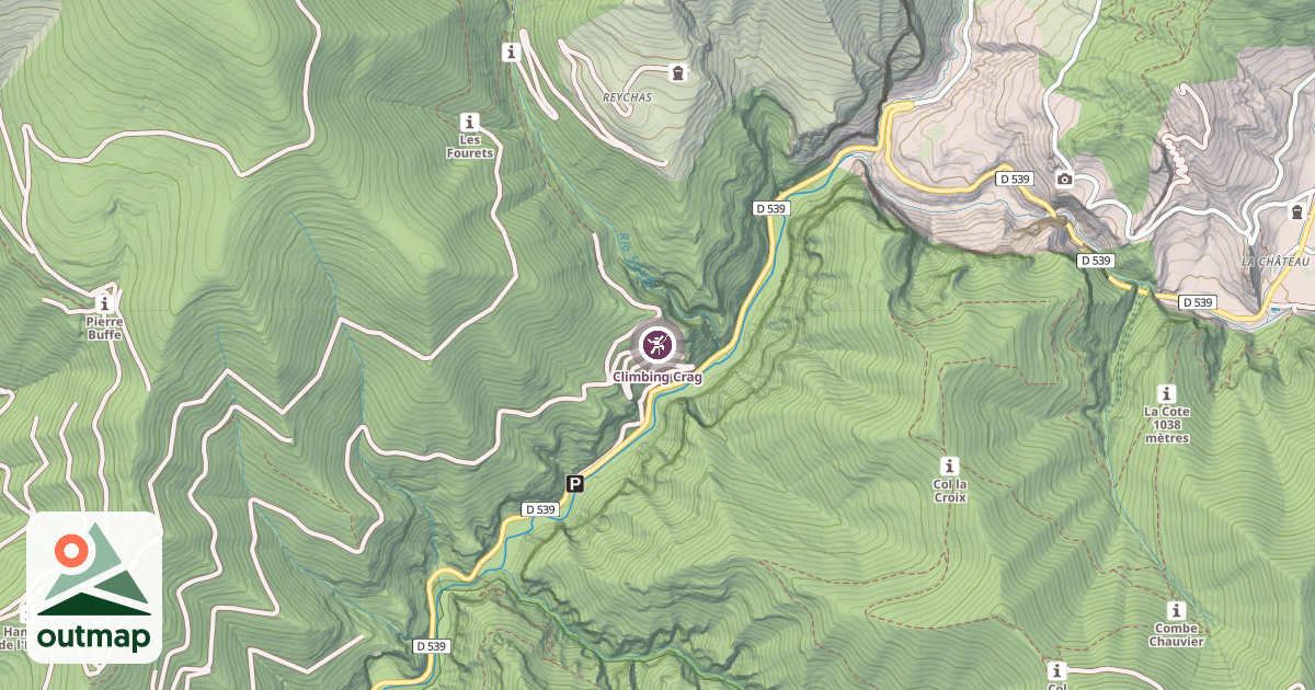 Map of Climbing Crag