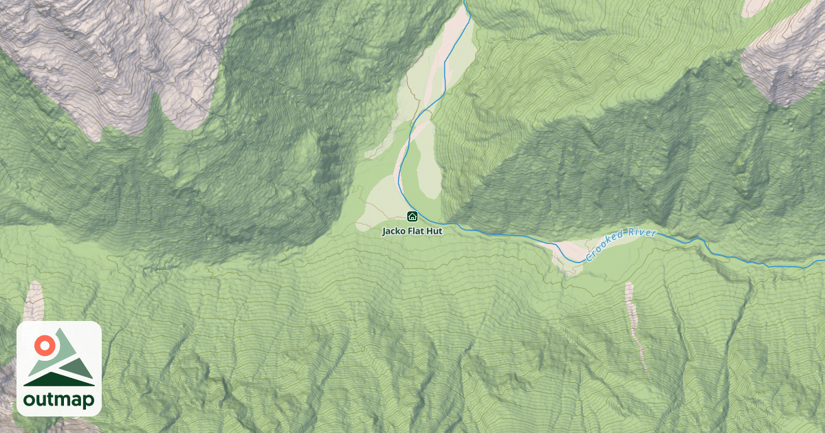 Map of Jacko Flat Hut