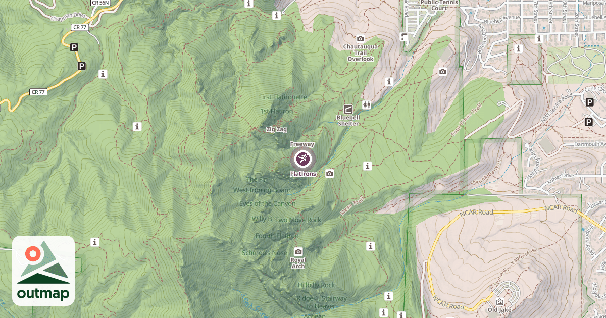 Map of Flatirons