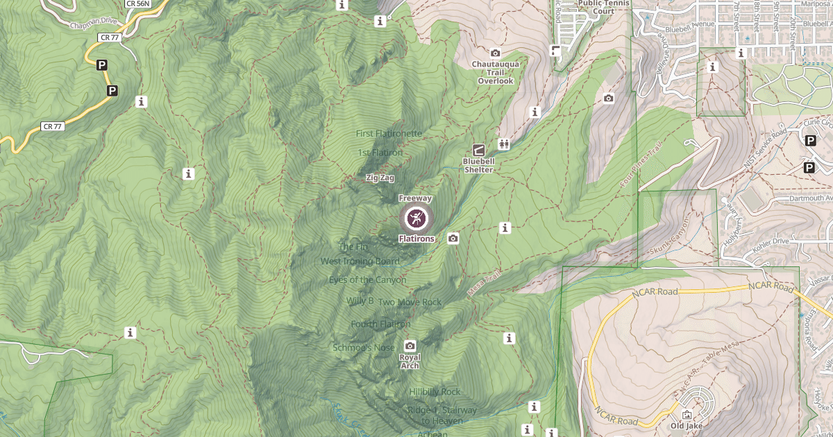 Map preview of Flatirons