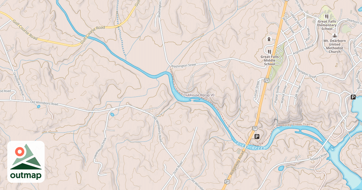 Map of Clubhouse Riprap