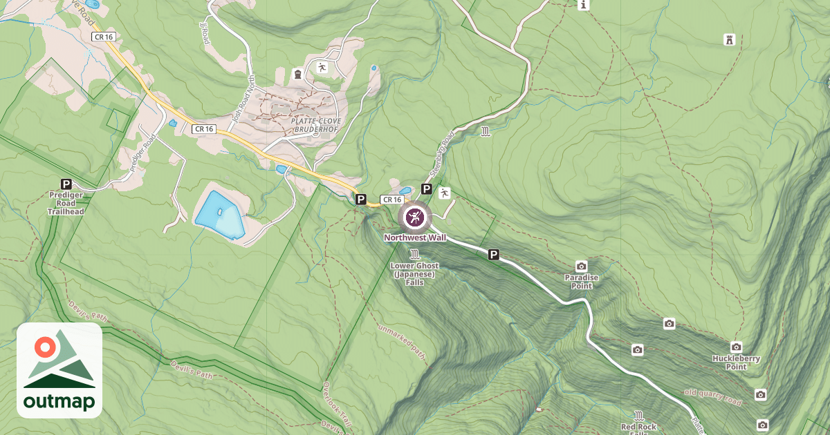 Map of Northwest Wall
