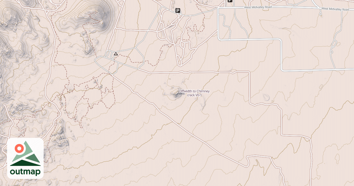 Map of Offwidth to Chimney crack