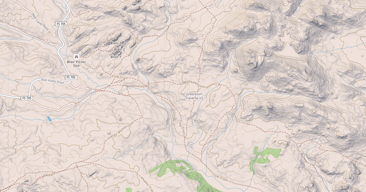 Map preview of Greenhorn Traverse