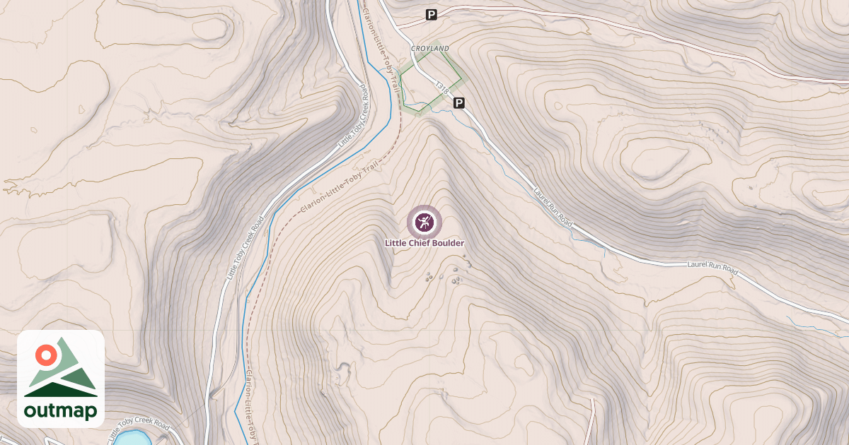 Map of Little Chief Boulder
