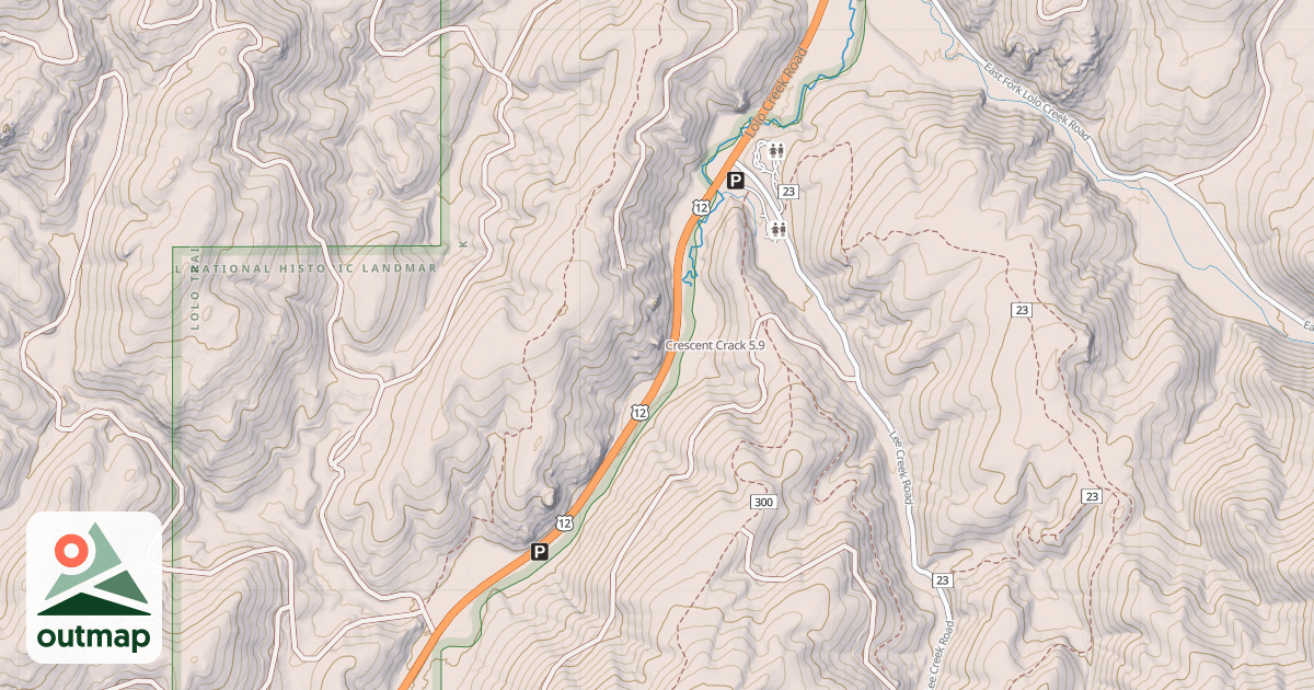 Map of Crescent Crack