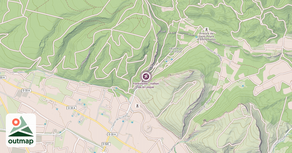 Map of Fontvieille - Vallon de la Lèque