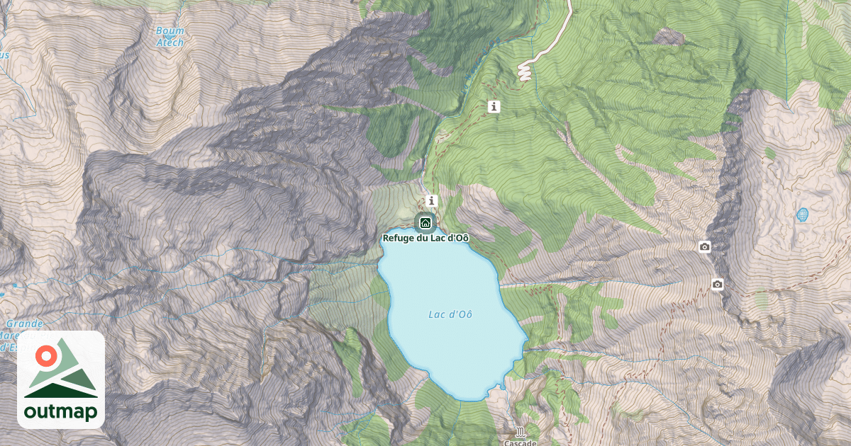 Map of Refuge du Lac d'Oô