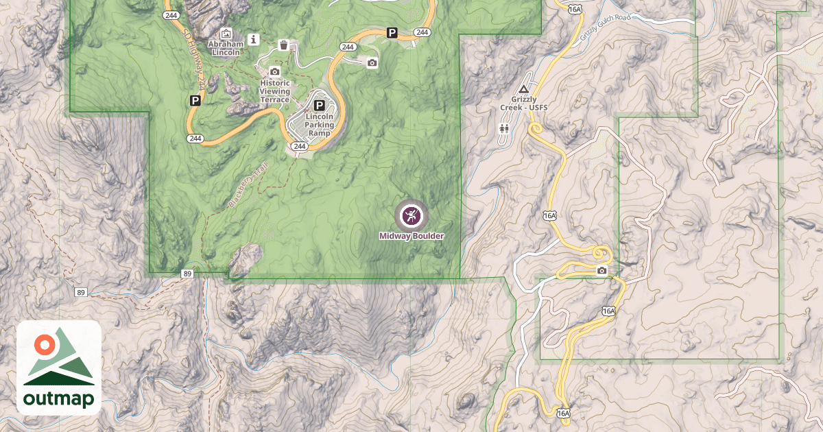 Map of Midway Boulder