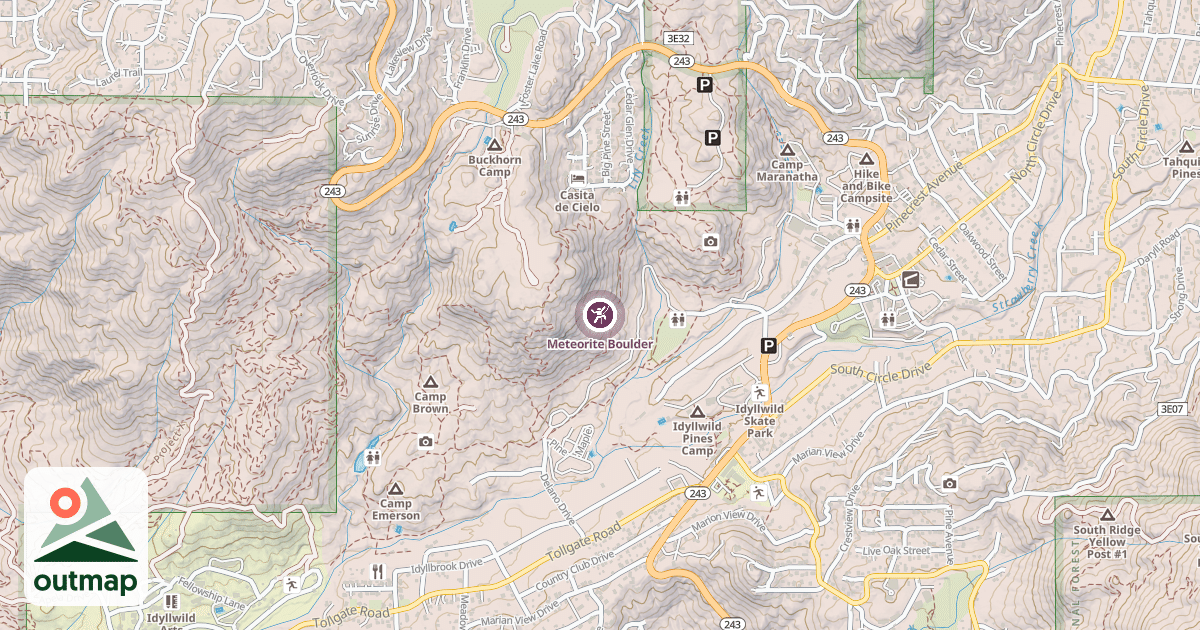 Map of Meteorite Boulder
