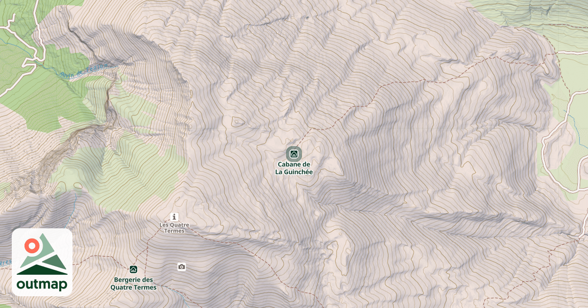 Map of Cabane de La Guinchée