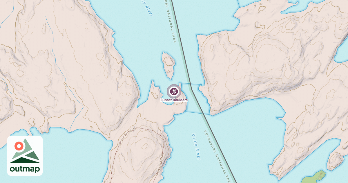 Map of Sunset Boulders