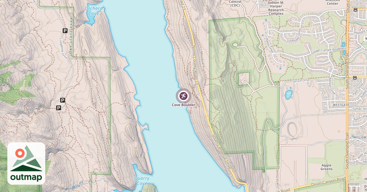 Map of Cove Boulder