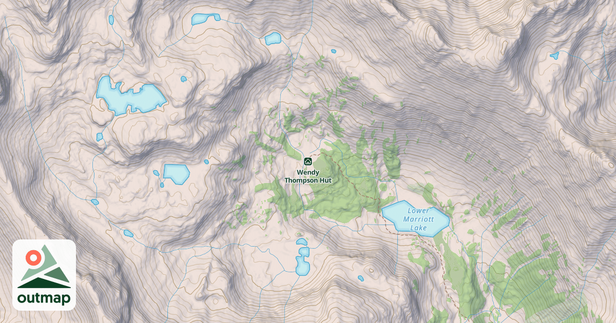 Map of Wendy Thompson Hut