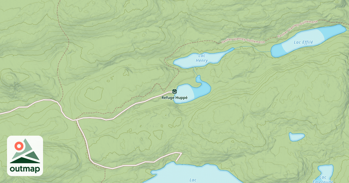 Map of Refuge Huppé
