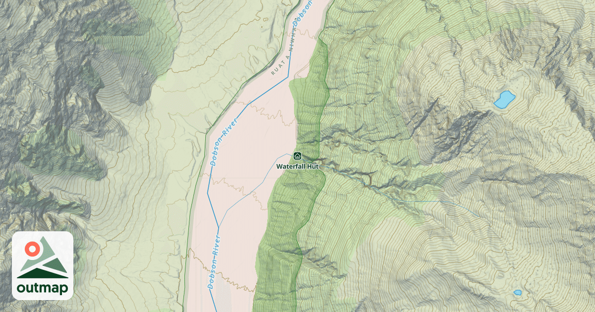 Map of Waterfall Hut