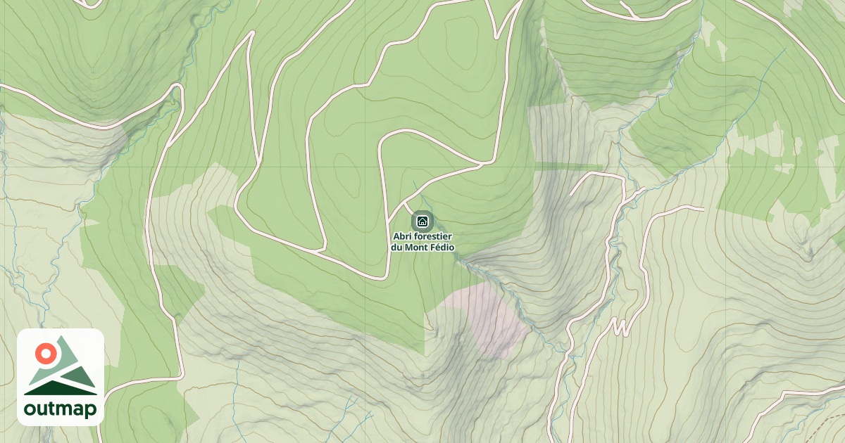 Map of Abri forestier du Mont Fédio