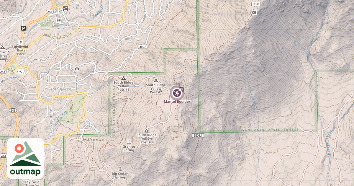 Map of Mantel Boulder