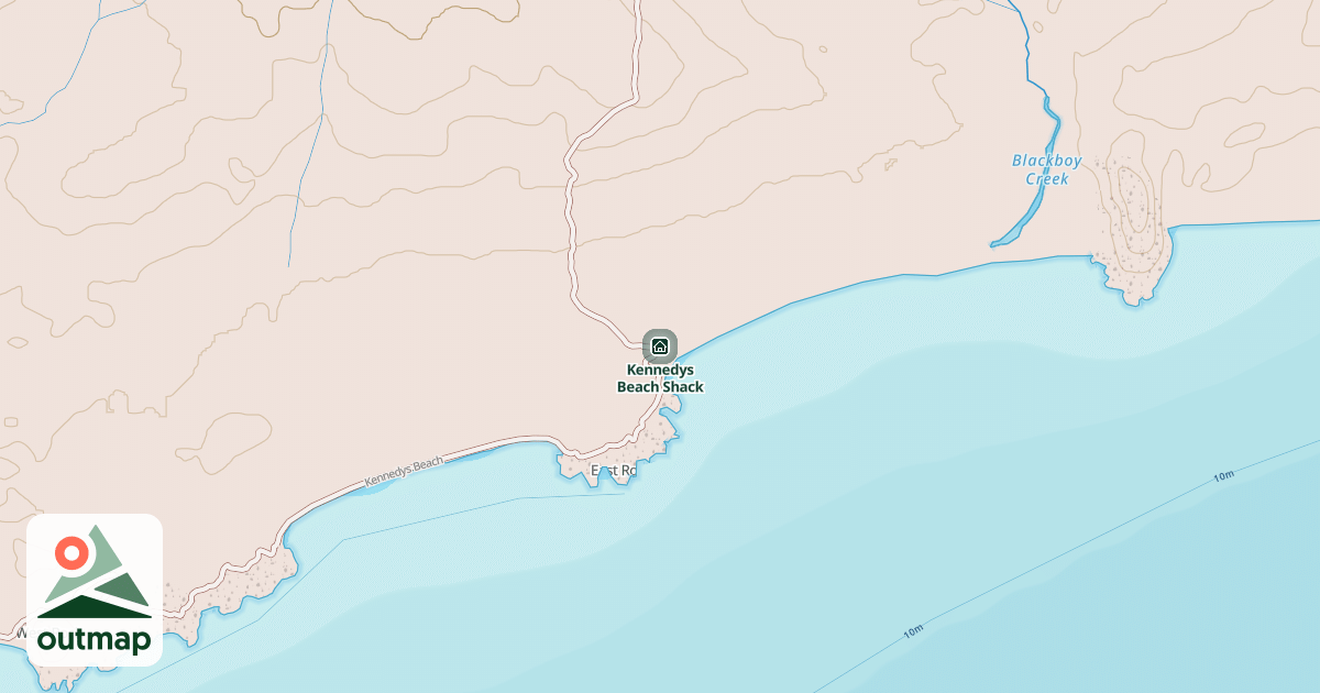 Map of Kennedys Beach Shack in Esperance