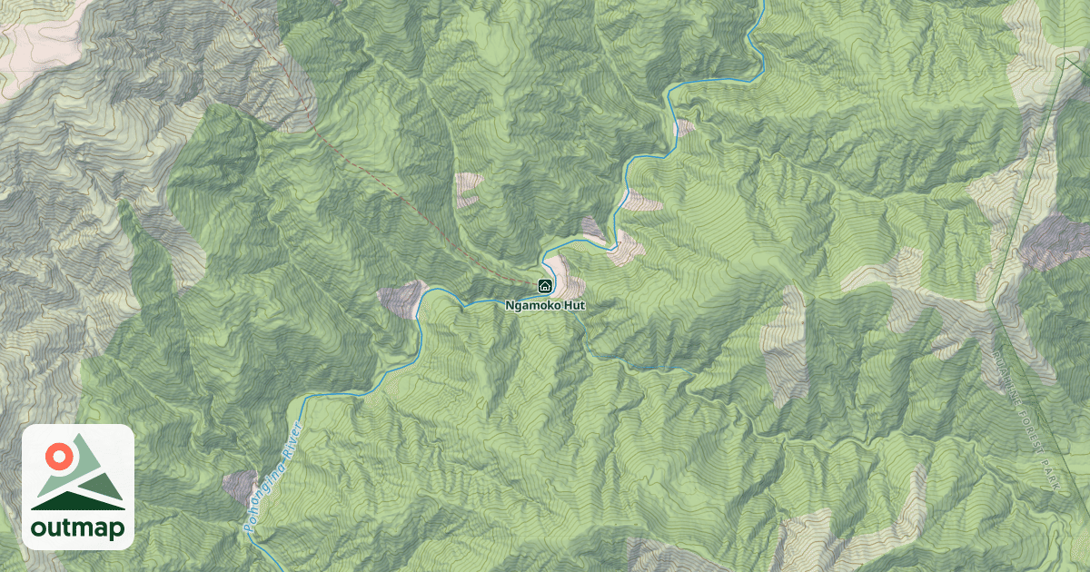 Map of Ngamoko Hut