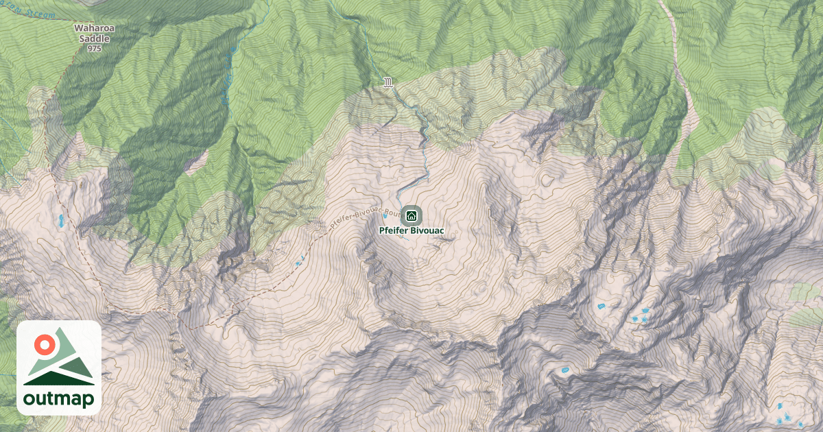 Map of Pfeifer Bivouac
