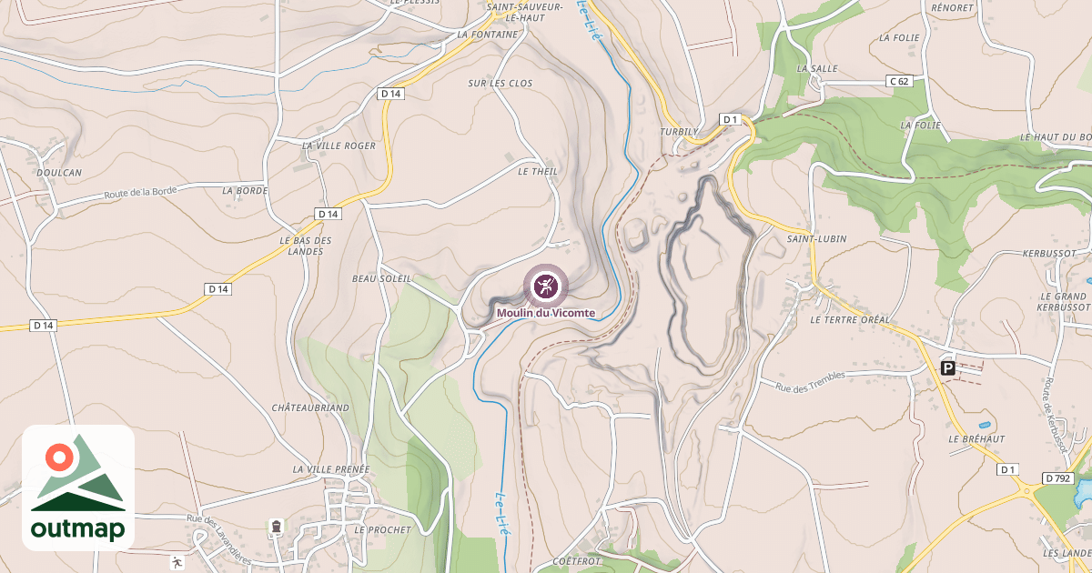 Map of Moulin du Vicomte